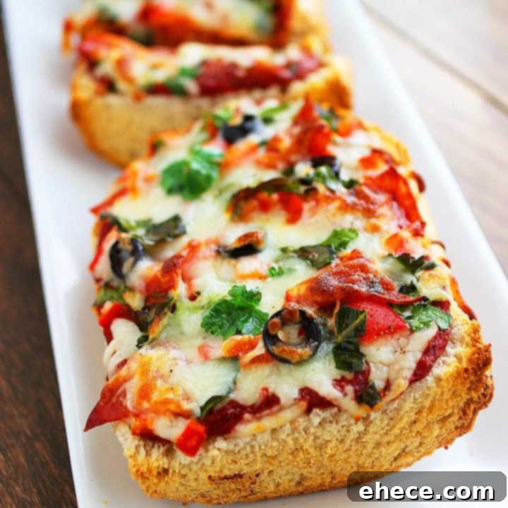 Delicious Homemade French Bread Pizzas