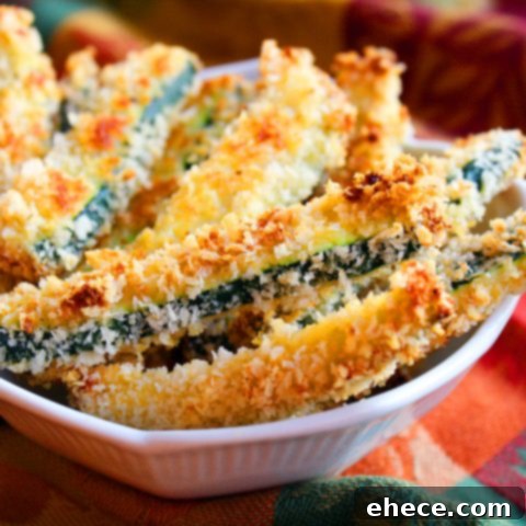 Crispy Baked Zucchini Fries - a healthy and delicious snack or side dish