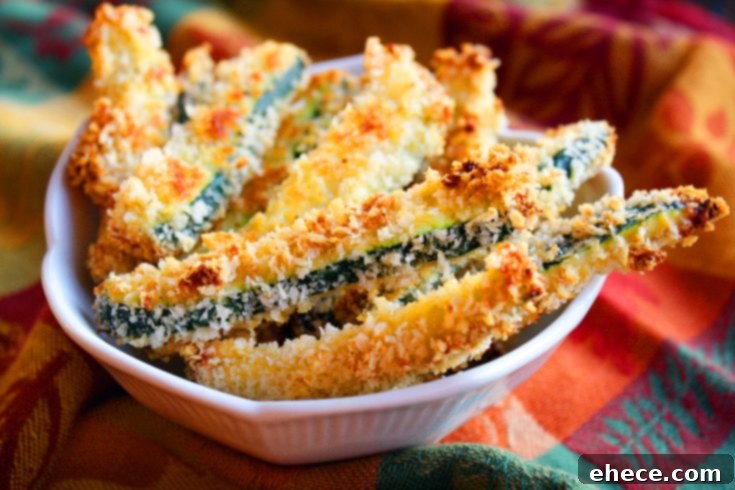 Crispy Baked Zucchini Fries for a healthy snack or side dish