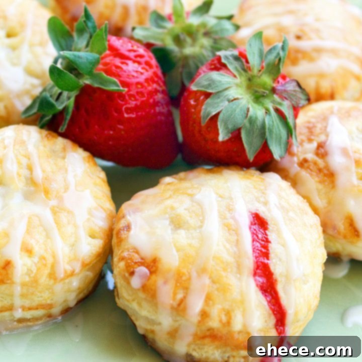 Fruit-Filled Puff Pastry Donuts with Lemon Glaze