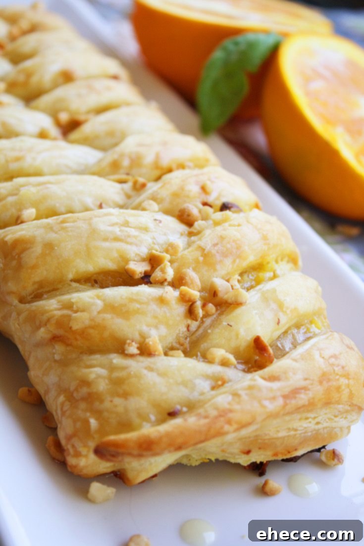 Delicious Orange Cheese Danish Pastry ready to be served