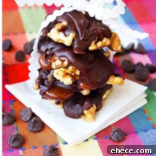 Delicious Homemade Chocolate, Caramel, and Walnut Turtle Candies