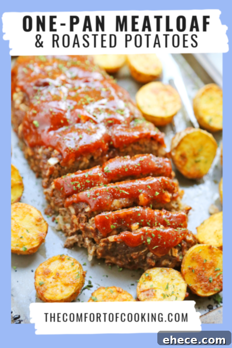 One-Pan Glazed Meatloaf ready to serve