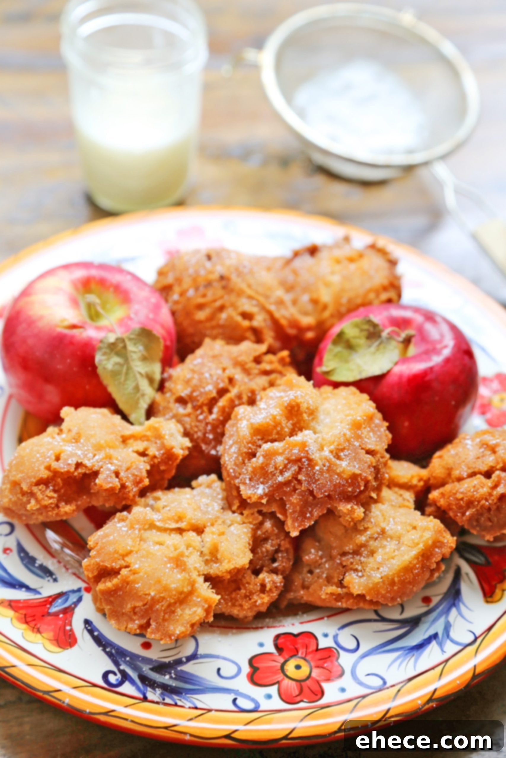 Delicious Glazed Apple Fritters Ready to Serve