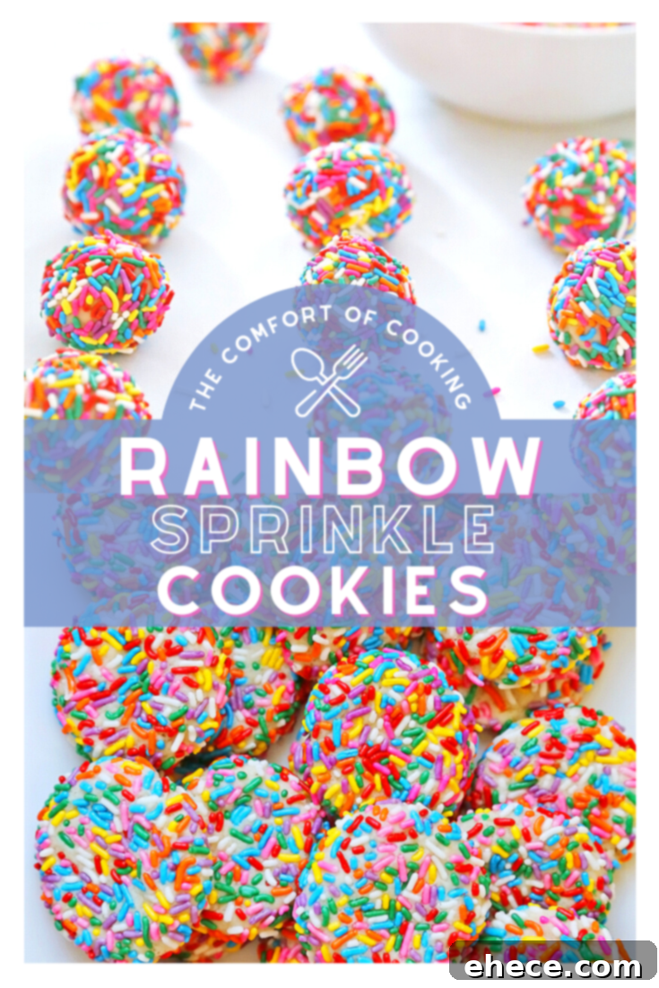 A large pile of Rainbow Sprinkle Cookies on a cooling rack