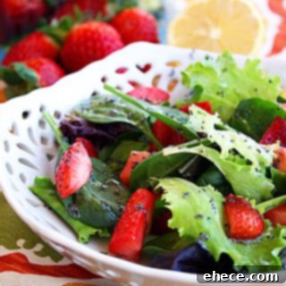 Strawberry Field Greens with Poppy Seed Vinaigrette 2 Strawberry and Mixed Green Salad with Poppy Seed Vinaigrette