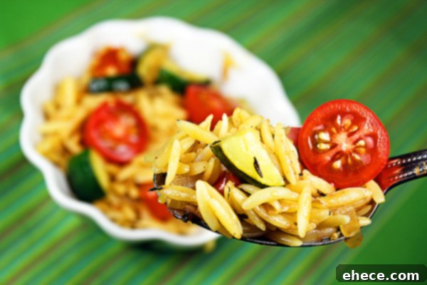 Delicious Lemon Orzo with Sautéed Zucchini and Tomatoes