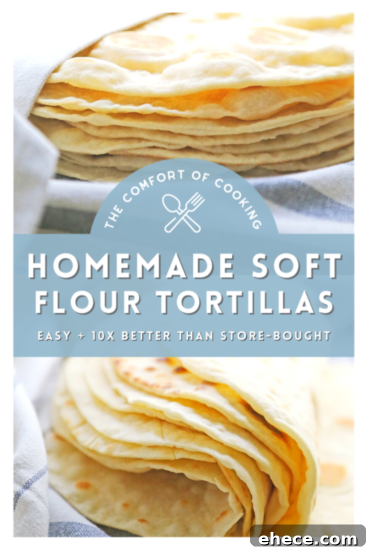 Pillowy Soft Homemade Flour Tortillas 9 Graphic promoting email newsletter subscription for new recipes.