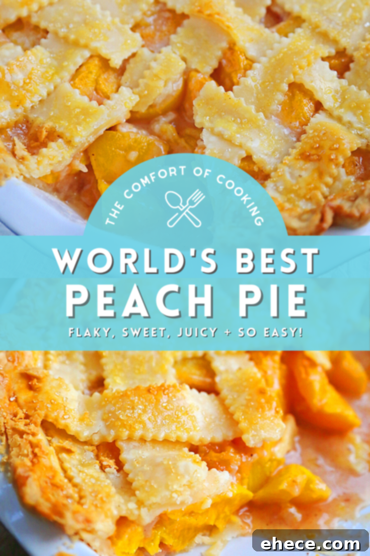 Close-up of baked peach pie