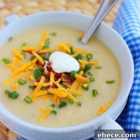 Loaded Baked Potato Cheddar Soup
