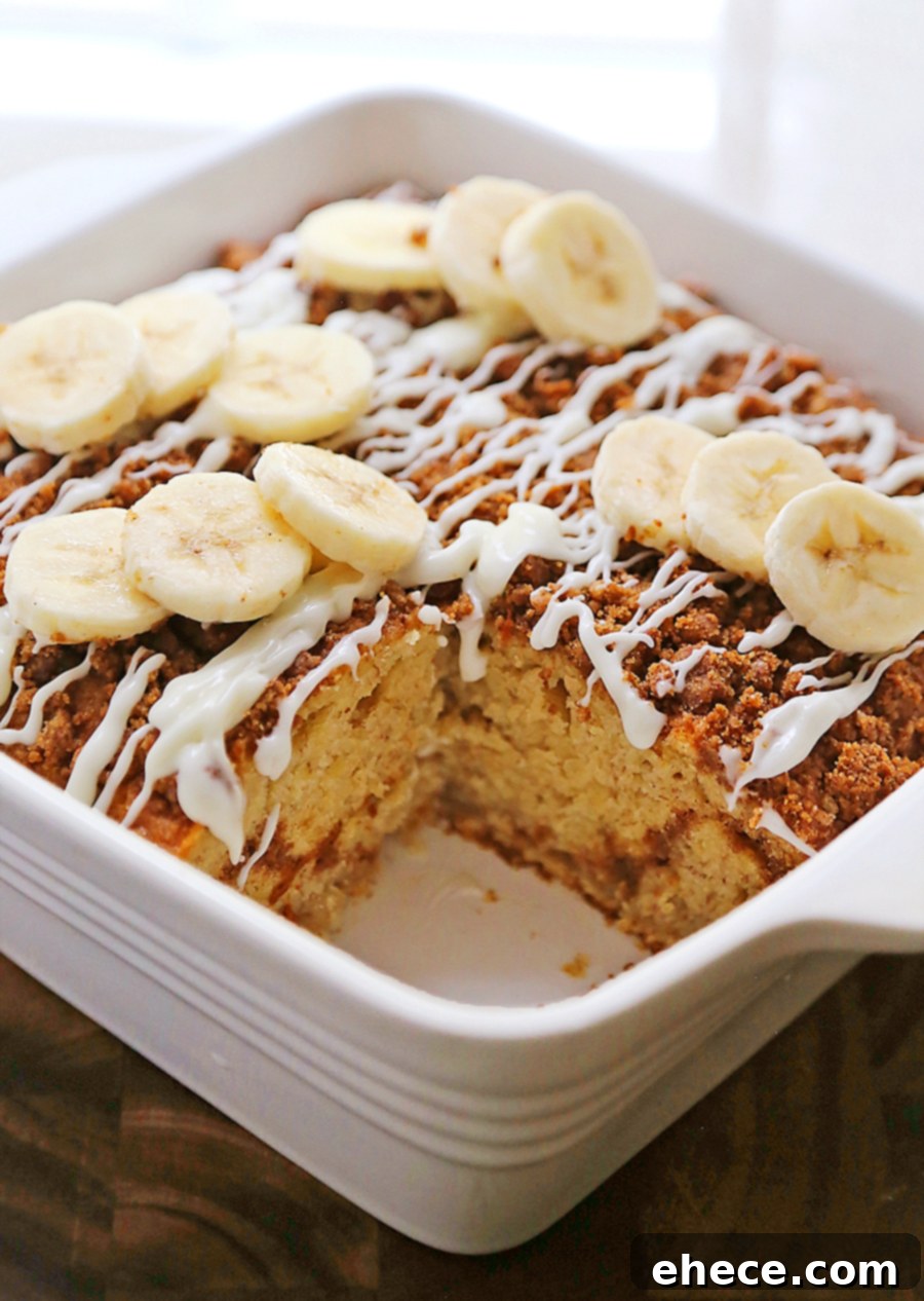 Spiced Banana Coffee Cake 6 Top view of Banana Coffee Cake