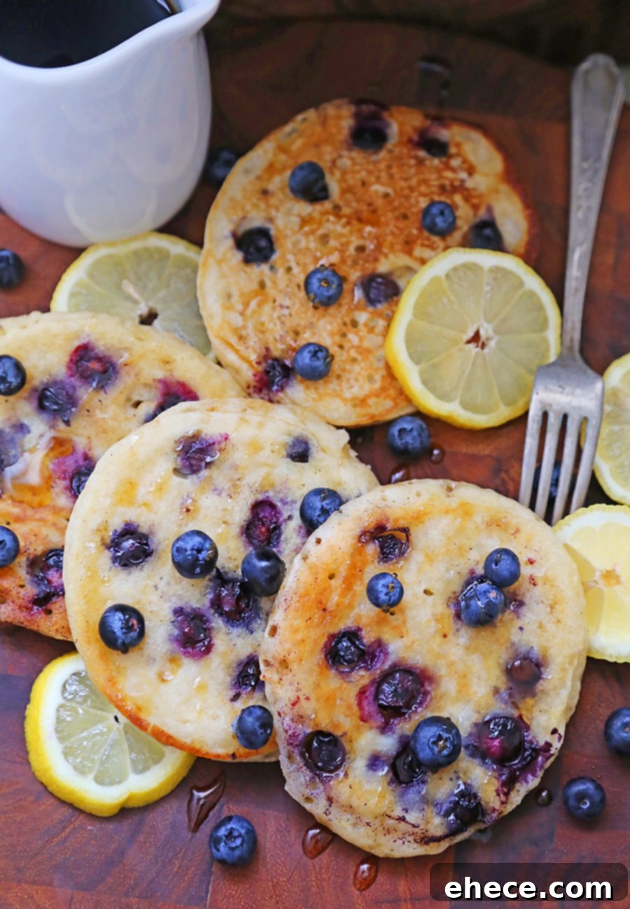Pillowy Lemon Blueberry Ricotta Pancakes 3 More Fluffiest Lemon Blueberry Ricotta Pancakes
