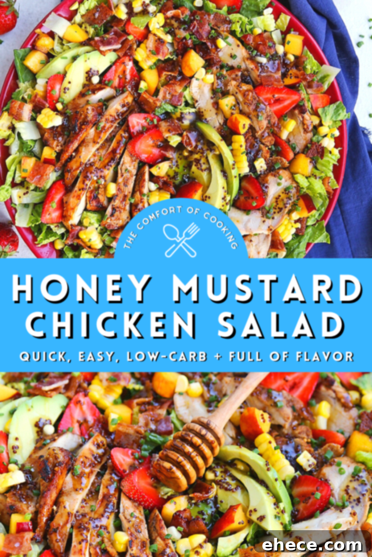 A beautifully presented Honey Mustard Chicken Salad, perfect for a healthy meal
