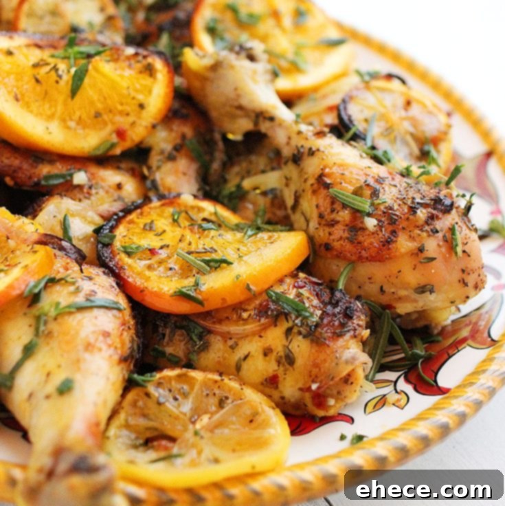 Pin this Herb and Citrus Oven Roasted Chicken recipe for later!