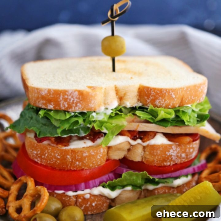 Elevated Turkey Bacon Club Sandwich 7 The Ultimate Turkey Bacon Club Sandwich