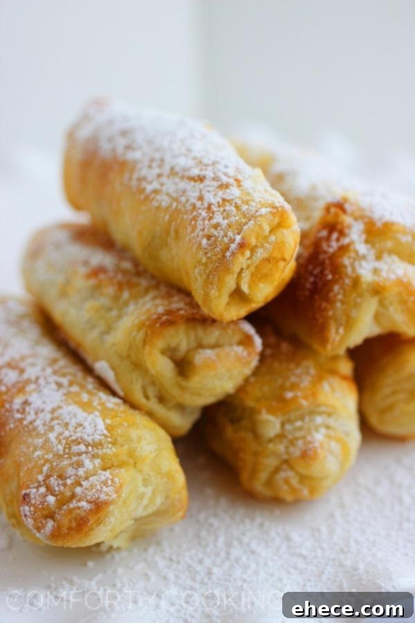 Pinterest pin for 3-Ingredient Cheater's Chocolate Croissants