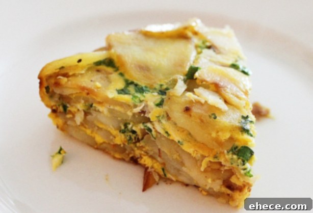 Delicious Potato Frittata ready to serve
