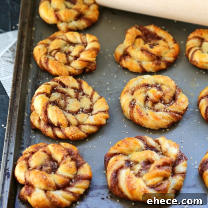 Twisted Puff Pastry Cinnamon Buns