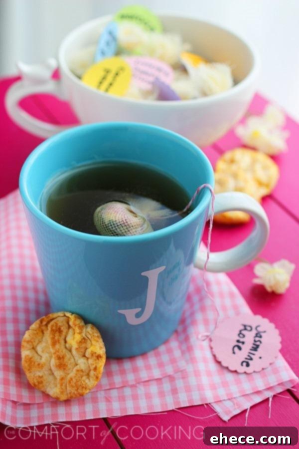 Homemade Tea Bags with Personalized Tags - A thoughtful, easy, and inexpensive no-sew DIY gift.