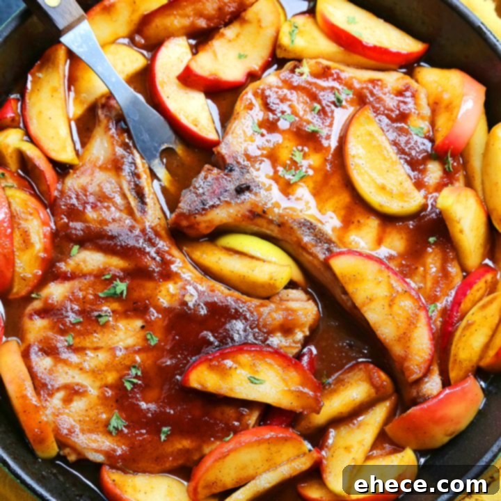 Skillet Apple Butter Pork Chops