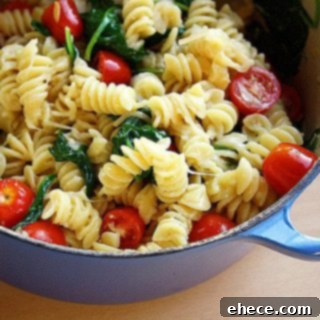Creamy Lemon Pasta with Spinach & Tomatoes