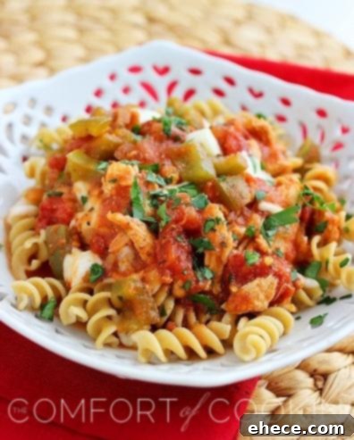 Crock Pot Italian Chicken with Tomatoes dish with melted cheese