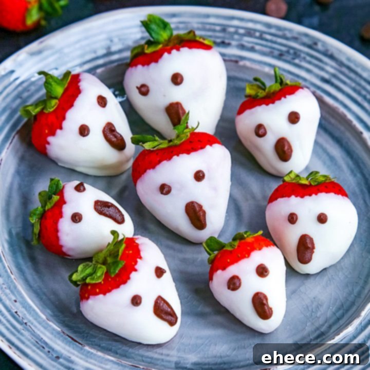 Easy Strawberry Ghosts Recipe Card