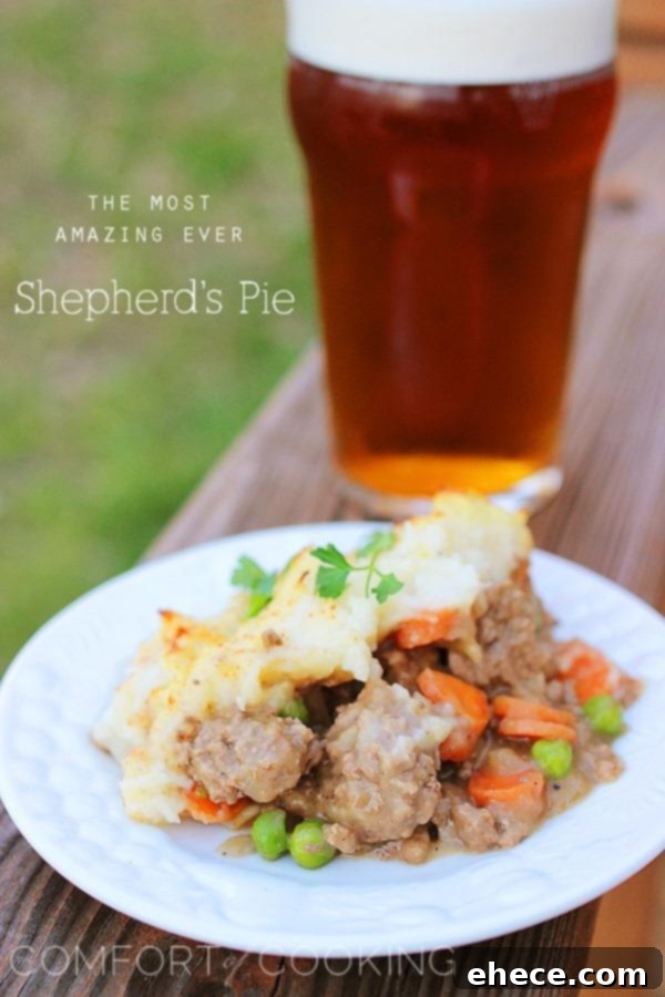 Shepherd’s Pie – Comfort food at its best! Fresh peas, carrots, and a homemade gravy combine to make the best-ever classic shepherd's pie! | thecomfortofcooking.com