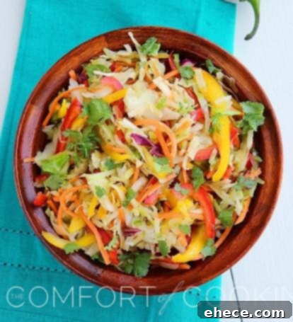 Tangy Tex-Mex Bell Pepper Slaw