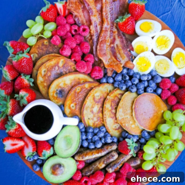 Delicious Make Your Own Breakfast Board with fresh ingredients.