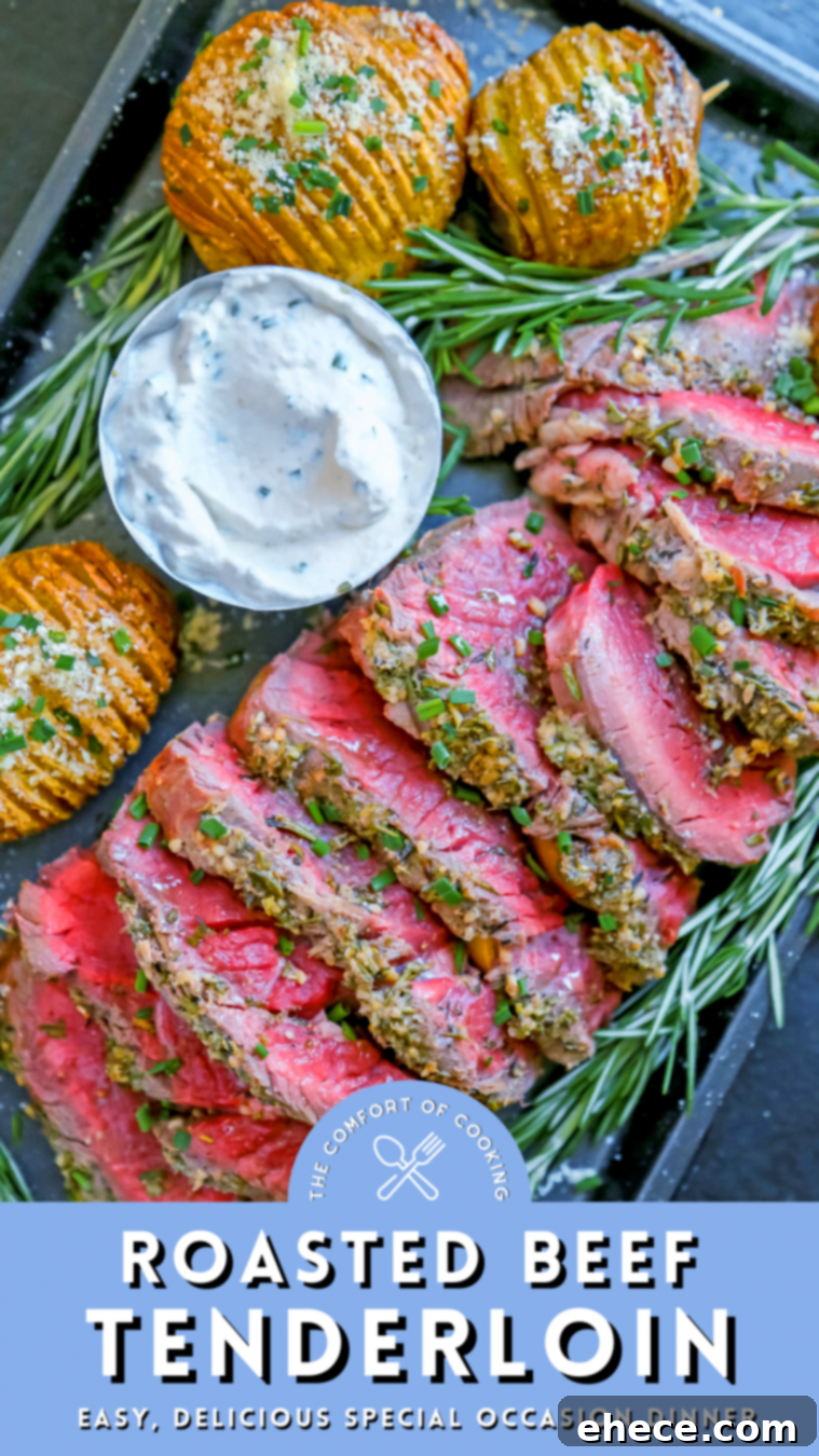 Roasted Beef Tenderloin with Creamy Horseradish Sauce final plate