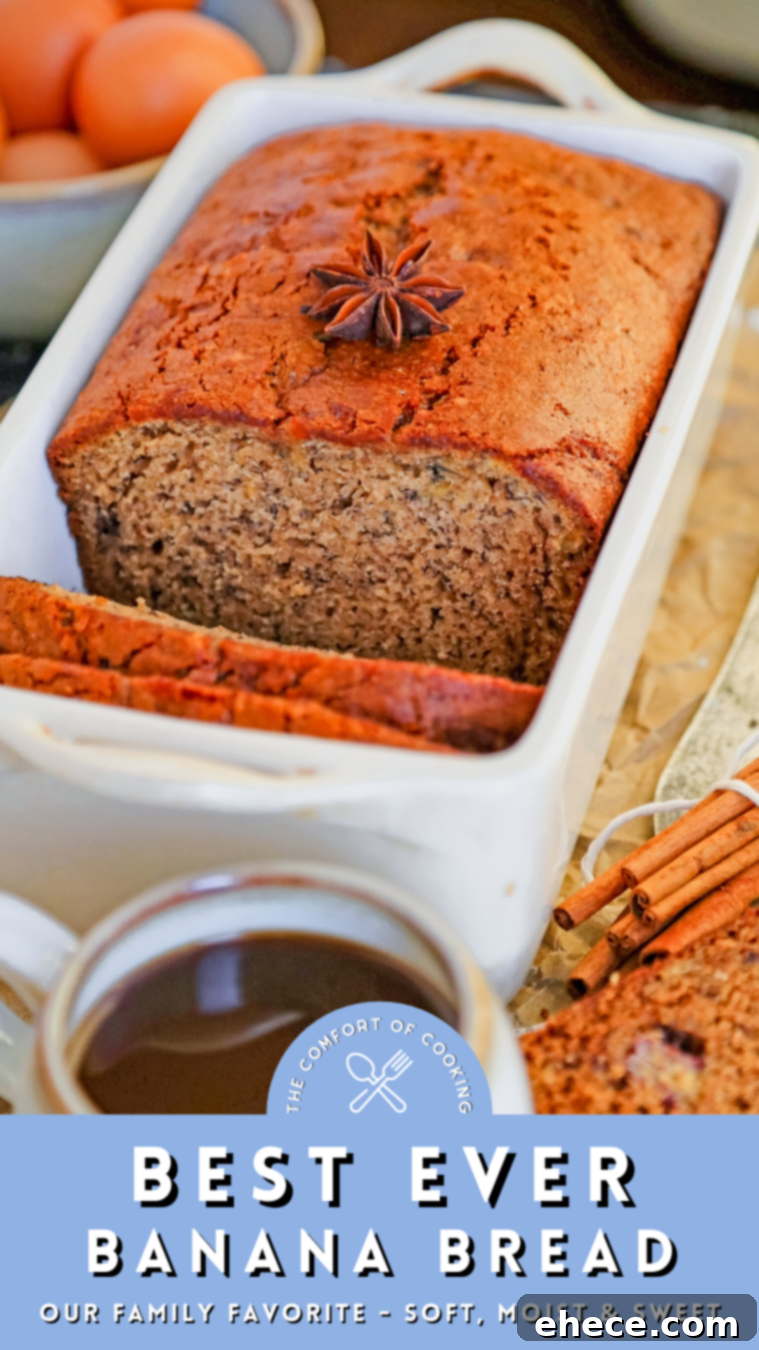A final, appealing image of a large banana bread loaf on a simple background