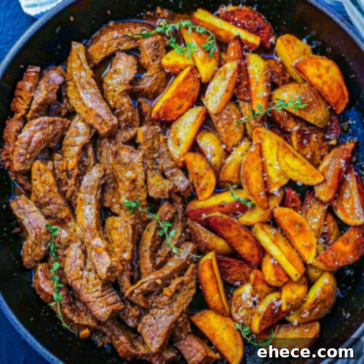 Garlic Butter Steak and Potatoes Skillet