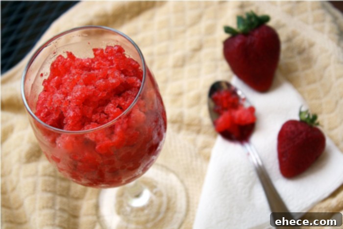 Delicious Homemade Strawberry Granita