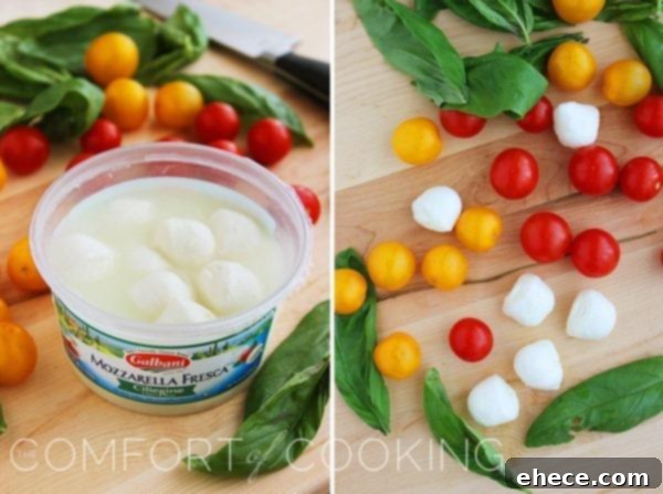 Mini Whole Wheat Pesto Caprese Pizzas – These healthy, colorful pizzas with fresh pesto make for a fun twist on dinner and an easy next-day lunch! | thecomfortofcooking.com