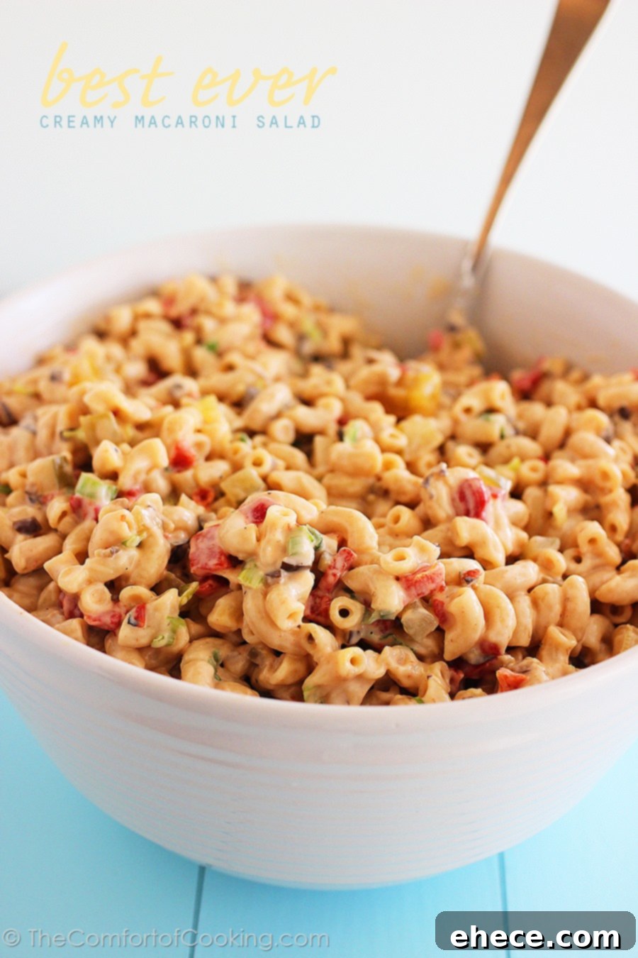 Best-Ever Creamy Macaroni Salad, a perfect side dish for any occasion. Creamy, tangy, and full of fresh vegetables.