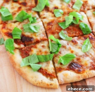 Classic Margherita Pizza finished and ready to eat