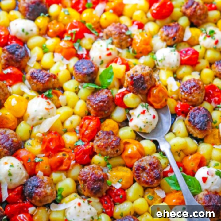 Effortless Sheet Pan Gnocchi with Savory Sausage 6 20-Minute Sheet Pan Gnocchi with Sausage Meatballs