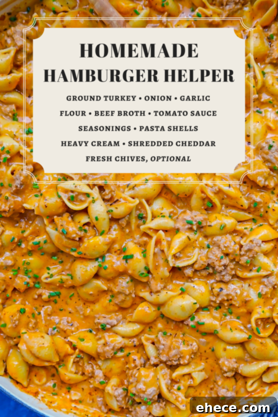 Delicious Homemade Hamburger Helper in a bowl