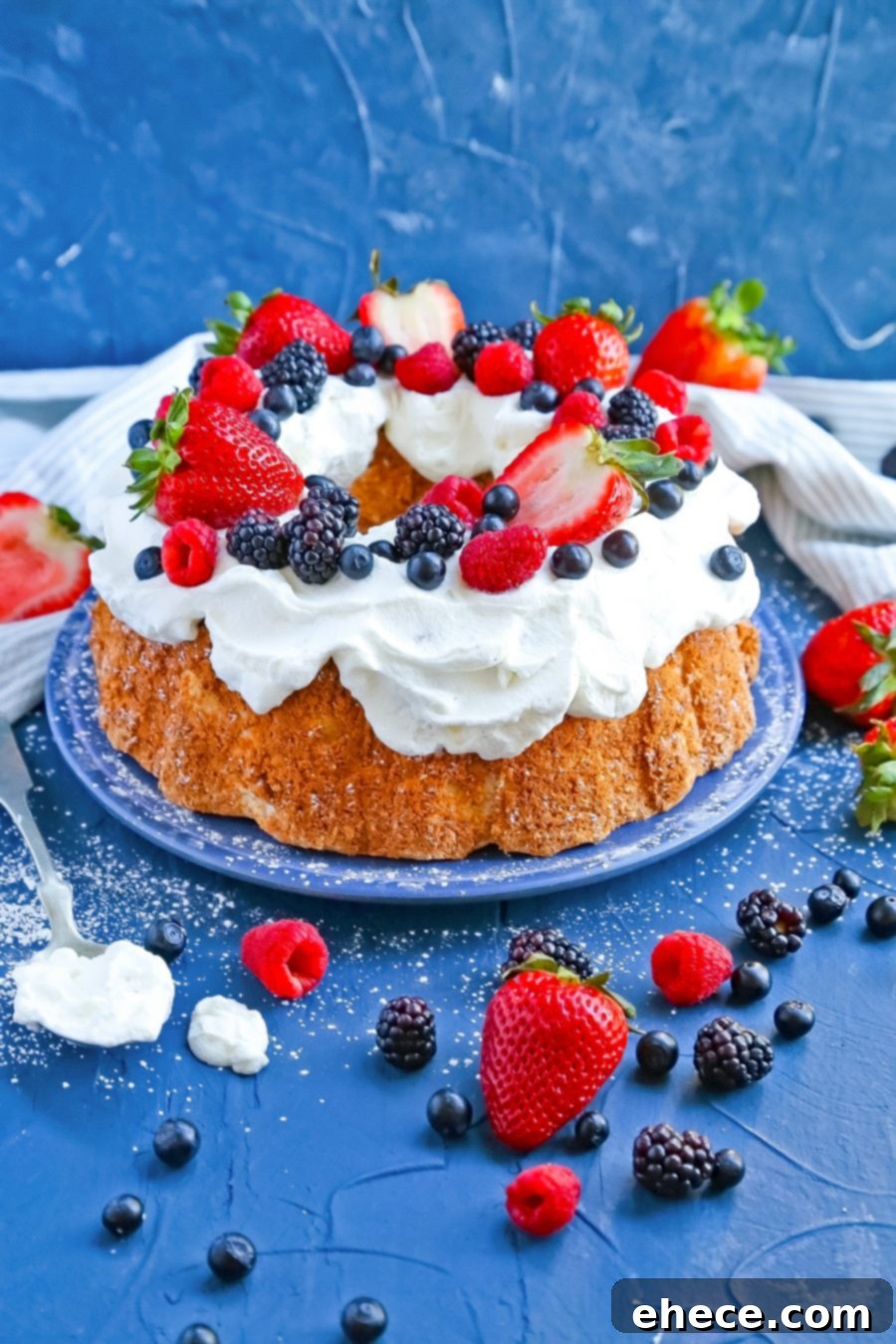 Heavenly Angel Food Cake 5 Angel Food Cake with Berries and Mint