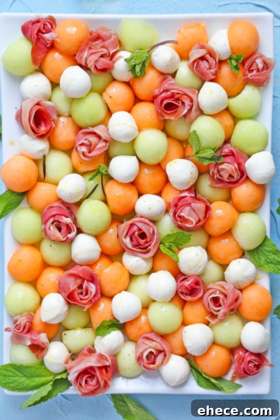 Melon Prosciutto Summer Delight 5 Summer Melon Prosciutto Salad close-up