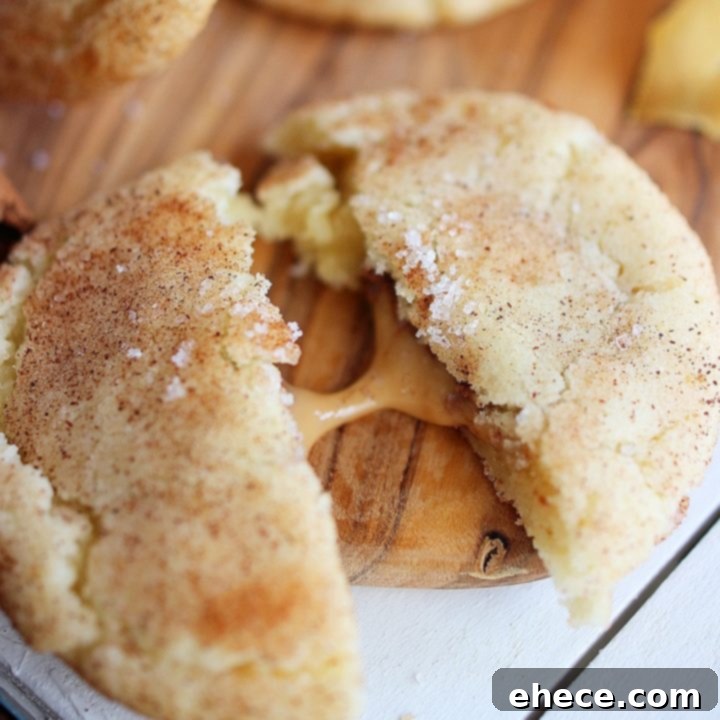 Sea Salt Caramel Snickerdoodle Pockets 6 Sea Salt Caramel-Stuffed Snickerdoodles
