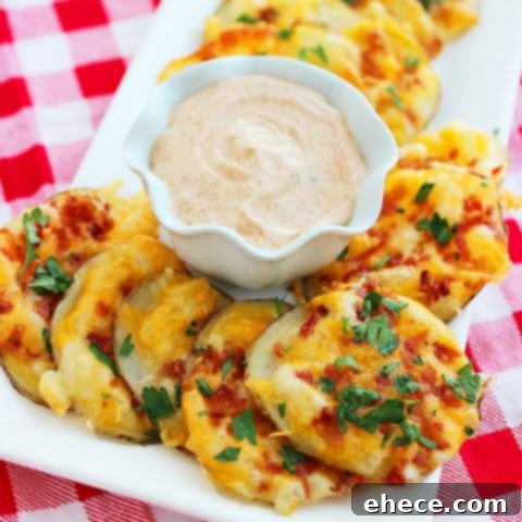 Loaded Crispy Bacon Cheese Fries with Fiery Chipotle Ranch 5 Cheesy Bacon Oven Chips with Chipotle Ranch Dipping Sauce – Garnished with fresh chives, a perfect party snack.