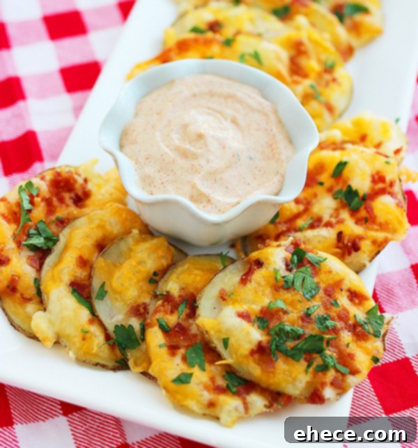 Pinterest Share Image for Cheesy Bacon Oven Chips Recipe