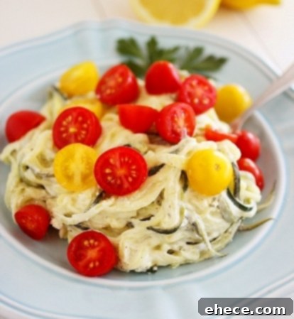 Creamy Lemon Zucchini Noodles