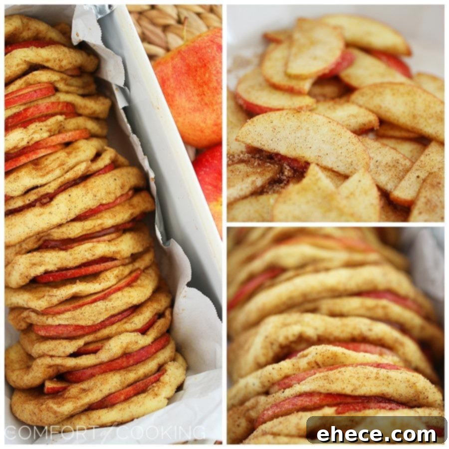 Apple Pie Pull Apart Bread with Vanilla Glaze – Soft layers of cinnamon-sugar biscuit dough and fresh apple slices combine in this amazing pull apart bread!