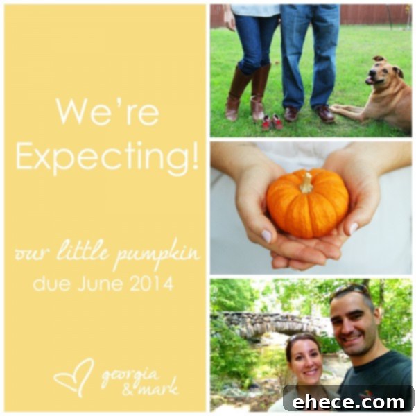 Caramel Apple Pecan Sticky Buns 3 Exciting pregnancy announcement with focus on growing family and comfort food