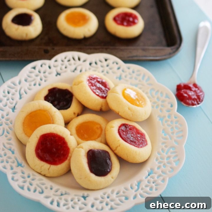 Jammy Thumbprint Gems 6 Jam Thumbprint Cookies