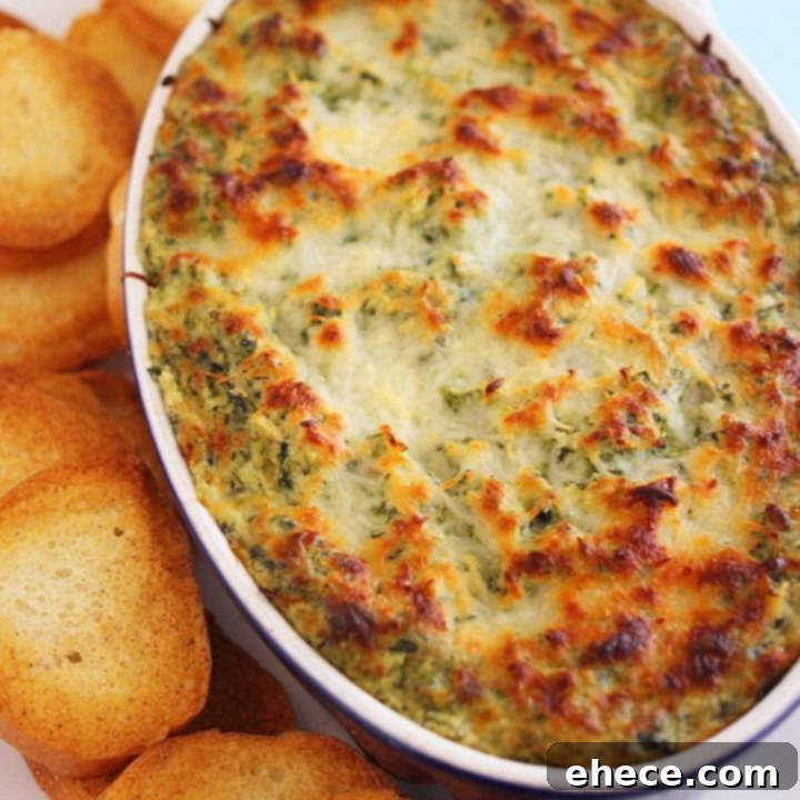 Hot Cheesy Spinach-Artichoke Dip