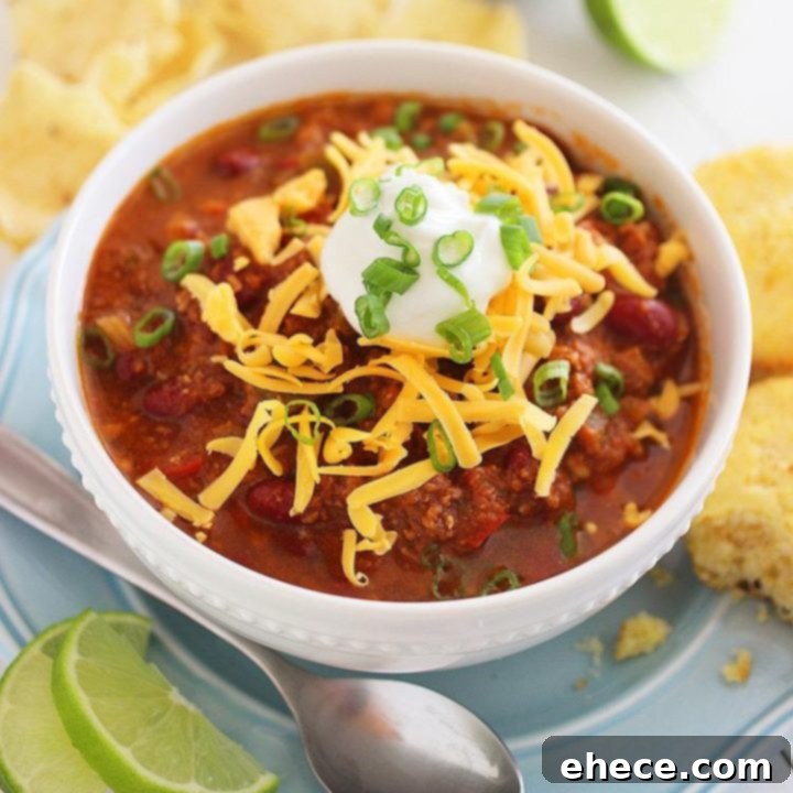 Hearty Slow Cooker Turkey Chili 6 Slow Cooker Turkey Chili - A comforting and healthy recipe for ground turkey chili, perfect for any season.